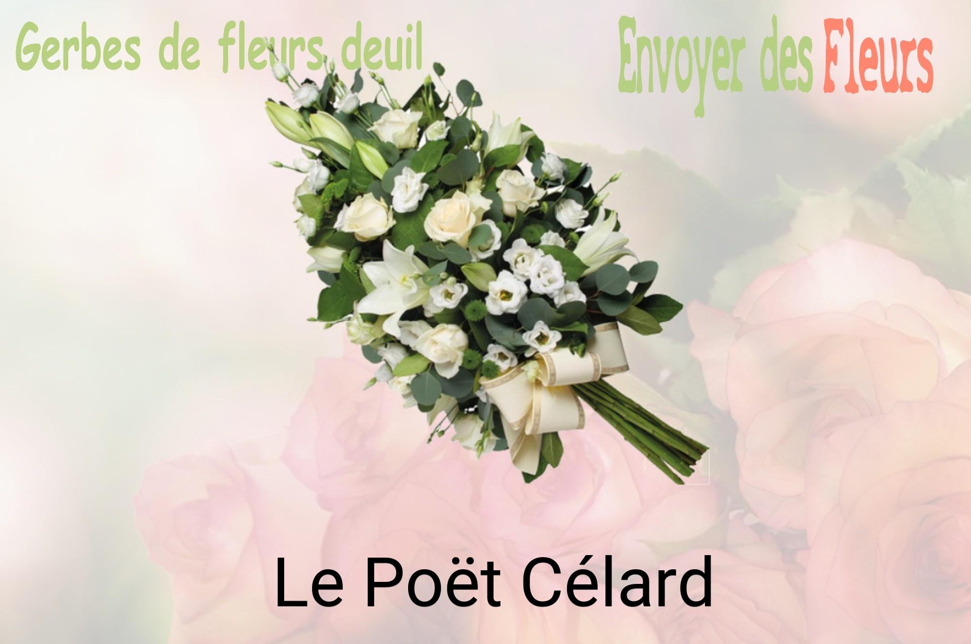 Gerbe de fleurs de deuil livrée à Le Poët-Célard